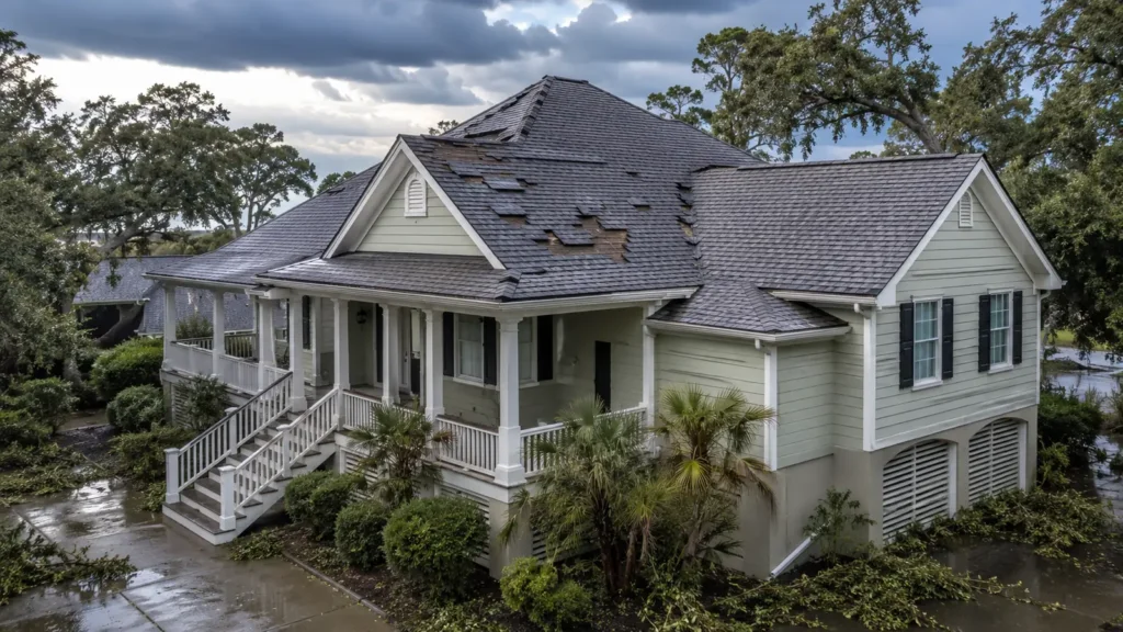 roof repair vs replacement hurricane damage mount pleasant